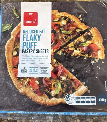 Reduced fat flakey puff pastry