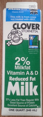 Reduced fat milk