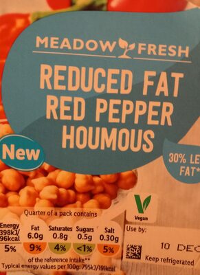 reduced fat red pepper houmous