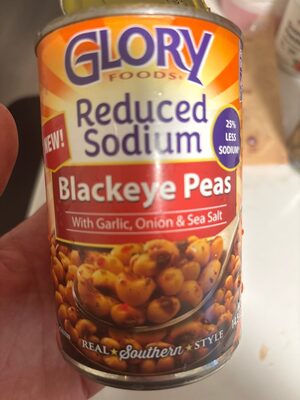 Reduced Sodium Blackeye Peas W/ Garlic, Onion &Sea Salt