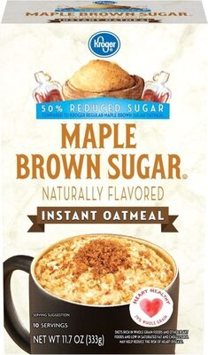 Reduced sugar maple brown sugar instant oatmeal packets