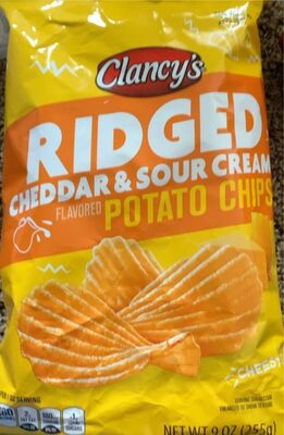 Ridged Cheddar And Sour Cream Potato Chips
