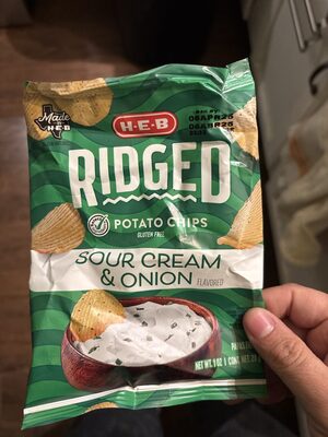 Ridged Potato Chips Sour Cream and Onion