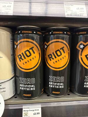 Riot Energy Zero Artificial Anything Mango