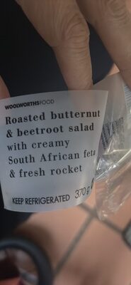 Roasted butternut & beetroot salad with creamy South African feta & fresh rocket