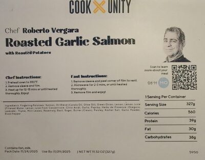 Roasted Garlic Salmon with Roasted Potatoes