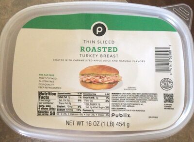 Roasted Thin Sliced Turkey Breast, Roasted