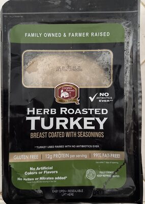 Roasted turkey breast coated with seasonings