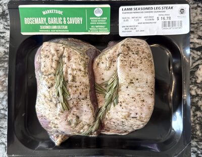 Rosemary, Garlic & Savory Lamb Leg Steak