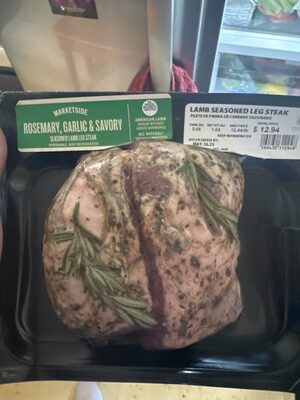 Rosemary, Garlic & Savory Seasoned Lamb Leg Steak