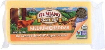 Rumiano Family Organic Medium Cheddar - Bar