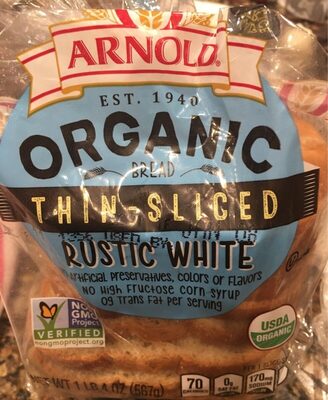 Rustic white thin - sliced bread