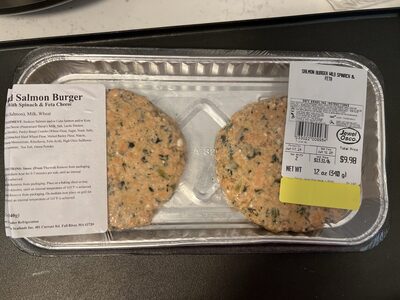 Salmon Burger Wild Spinach & FETA