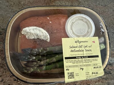 Salmon Dill 1 Pk W/ Hollandaise Sauce, Asparagus & Lemon Dill Butter