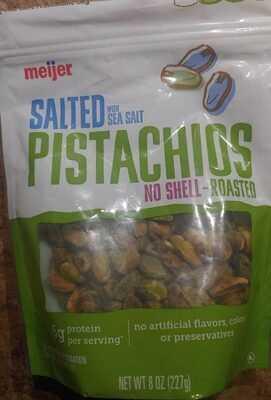 Salted with sea salt pistachios