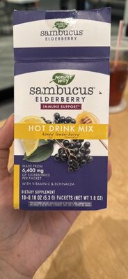 sambucus elderberry hot drink mix honey lemon-berry flavored