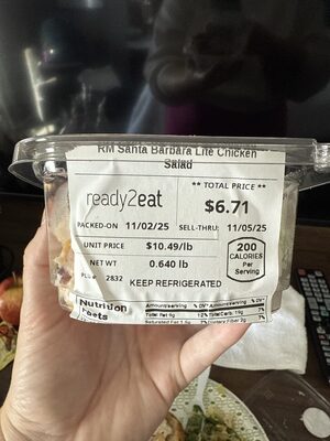 Santa Barbara light chicken salad