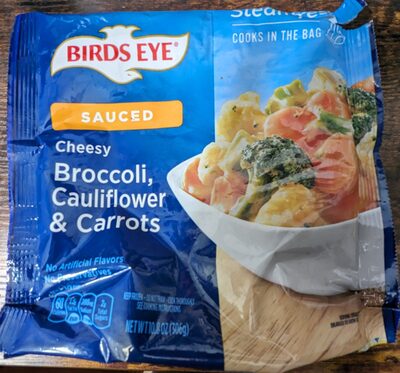 Sauced Cheesy Broccoli, Cauliflower & Carrots