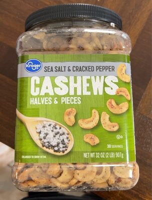 Sea salt and cracked pepper, cashews