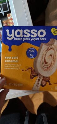 sea salt caramel frozen greek yogurt bars