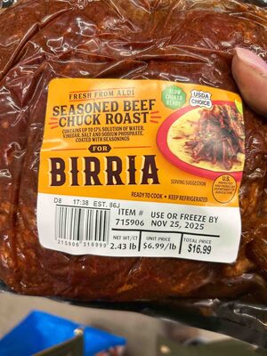 Seasoned Beef Chuck Roast For Birria