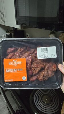 Seasoned Beef Steak Strips For Fajitas