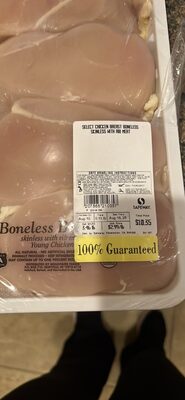 SELECT CHICKEN BREAST BONELESS SKINLESS WITH RIB MEAT