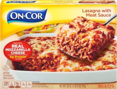Selects lasagna with meat sauce