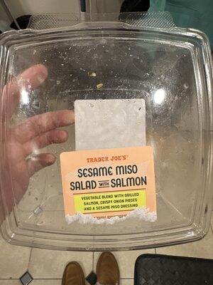 Sesame miso salad with salmon