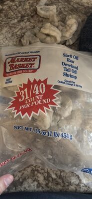 Shell Off Raw Deveined Tail Off Shrimp