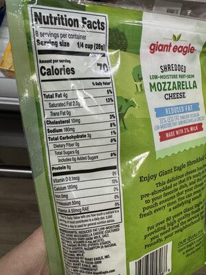 Shredded Low-Moisture Part-Skim Mozzarella Cheese