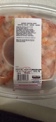 Shrimp Cocktail with Cocktail Sauce + Lemon