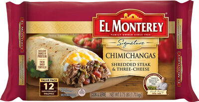 Signature shredded steak & three-cheese chimichangas