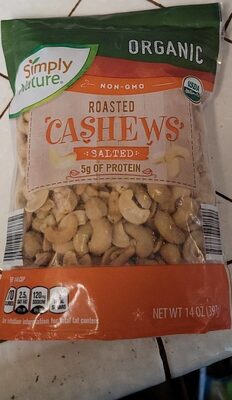 Simply nature roasted cashews salted