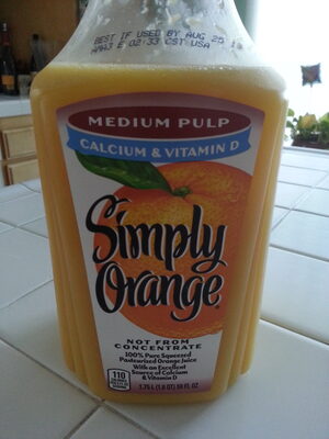 Simply orange, 100% juice, orange