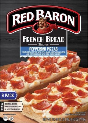 Singles french bread pepperoni pizzas count
