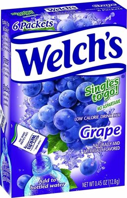 Singles to go water drink mix grape powder sticks