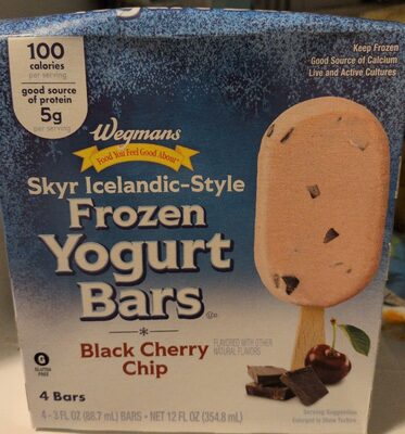Skyyr Icelandic-style Frozen Yogurt Bars, Black Cherry Chip