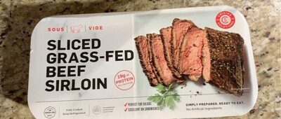 Sliced grass fed beef sirloin