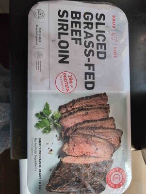 Sliced grass fed beef sirloin