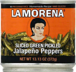 Sliced Green Pickled Jalapeno Peppers