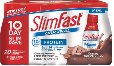 Slimfast, 10 Day Slim Down Meal Replacement Shake, Creamy Milk Chocolate