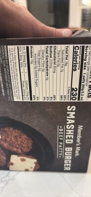 SMASHED BURGER BEEF PATTY