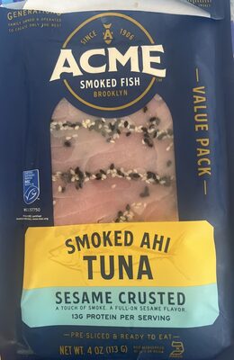 Smoked Ahi Tuna Sesame Crusted