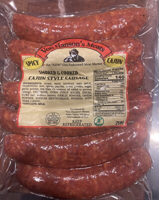 Nutrition facts of Smoked Cajun Style Franks