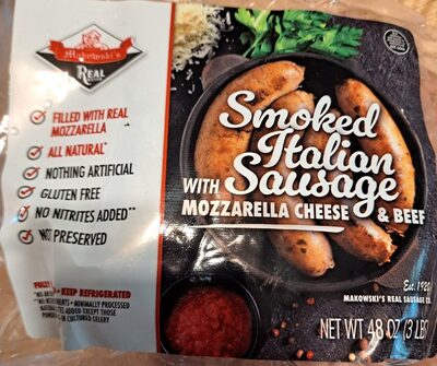 Smoked Italian Sausage With Mozzarella Cheese & Beef