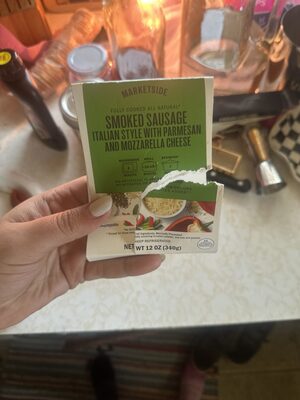 Smoked Sausage Italian Style With Parmesan And Mozzarella Cheese