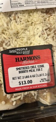 Smothered Chile Verde Burrito Meal for 2