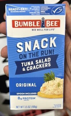 SNACK ON THE RUN! TUNA SALAD & CRACKERS