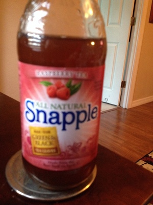 Snapple, all natural raspberry tea, raspberry